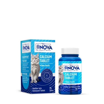 Nova Premium Calcium 75 Tablet (Kemik ve Diş Sağlığı Destekleyici) Kedi Vitamini