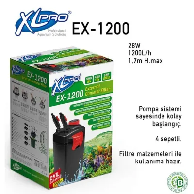 XLPRO EX-1200 DIŞ FİLTRE 1200L/H (DOLU)