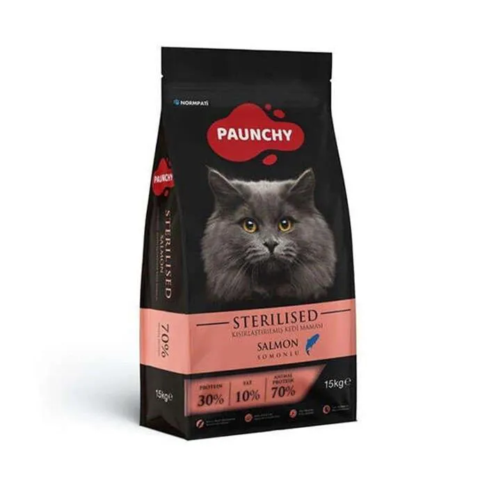 Paunchy Somon Balıklı Kısırlaştırılmış Kedi Maması 15 Kg