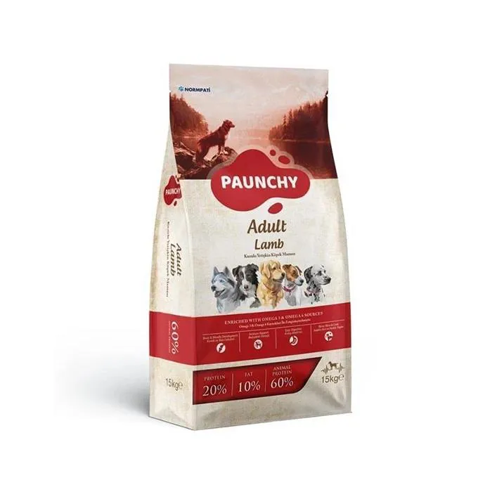 Paunchy Kuzu Etli Yetişkin Köpek Maması 15 Kg