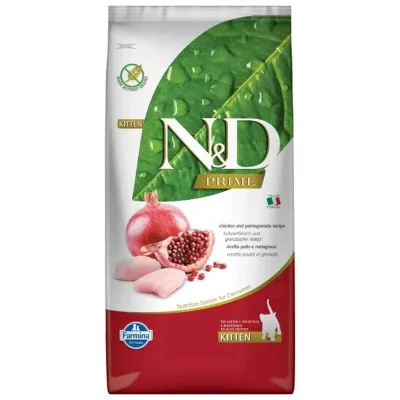 N&D Prime Tahılsız Tavuk ve Narlı Yavru Kedi Maması 10kg