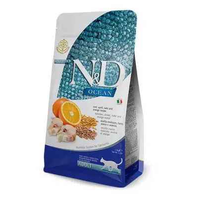 N&D Ocean Düşük Tahıllı Morina Balığı ve Portakallı Kedi Maması 1.5 Kg
