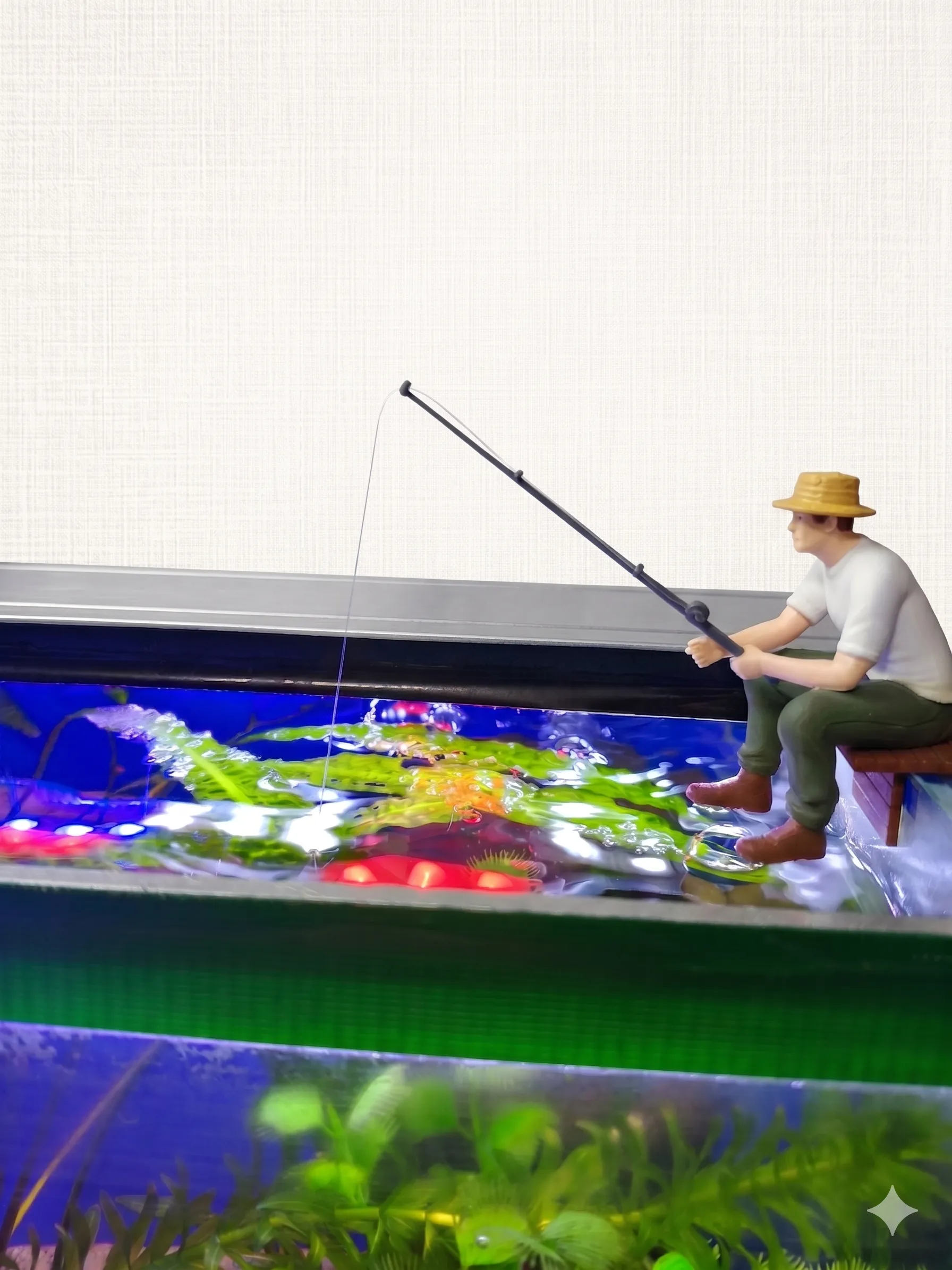 Akvaryum Balıkçı Dekor