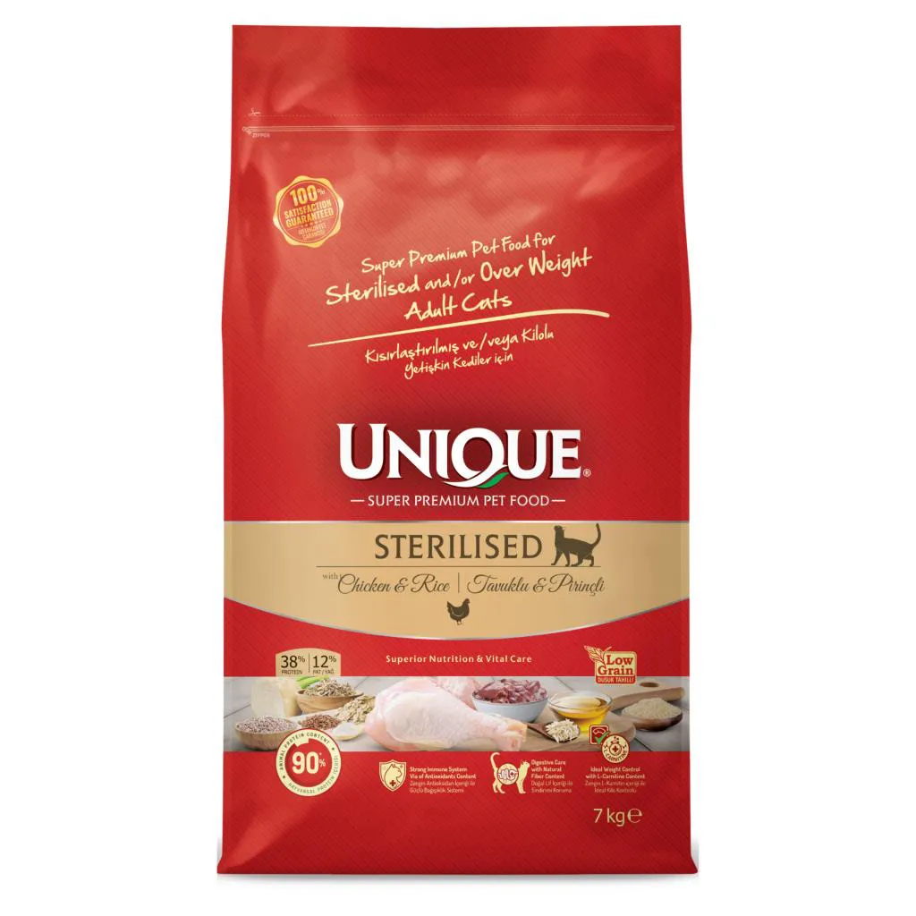 Unique Kısır Tavuklu Yetişkin Kedi Maması 7 kg