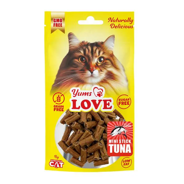 Yums Love Kedi Ödülü Mini Çubuk Ton Balıklı 2 cm 50 gr